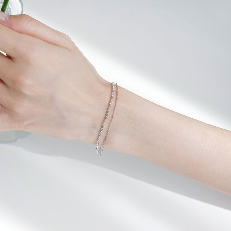 론드 디네베 18K 화이트골드 팔찌