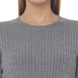 숲 여성 케이블 크루넥 니트