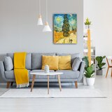 지클레 그림 액자 (80 x 60cm 또는 60 x 80cm) - 고흐, 삼나무와 별이 있는 길