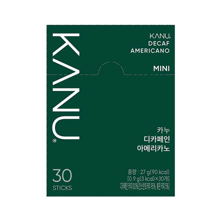카누 미니 디카페인 커피 0.9g x 30스틱 x 6박스 카누 미니 디카페인 커피 0.9g x 30스틱 x 6박스