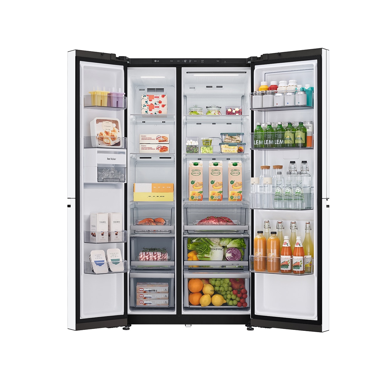 엘지 오브제 AI 매직스페이스 양문형 832L, 메탈 에센스 화이트