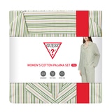 게스 여성 코튼 파자마 세트 - 리프 스트라이프