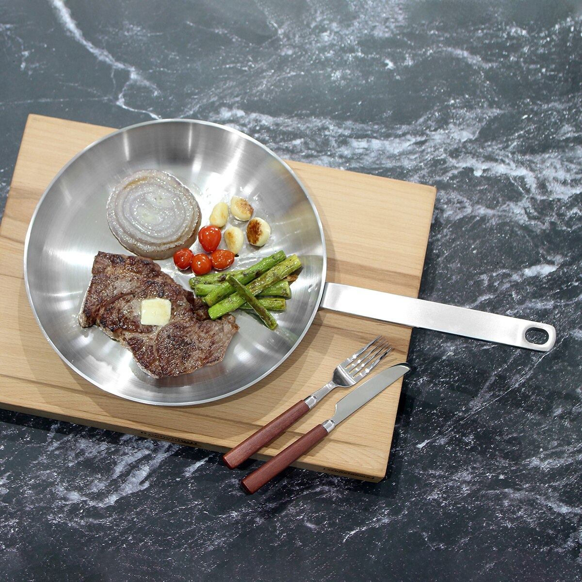 AMT 316Ti 스테인레스 프로 플랫팬 28cm