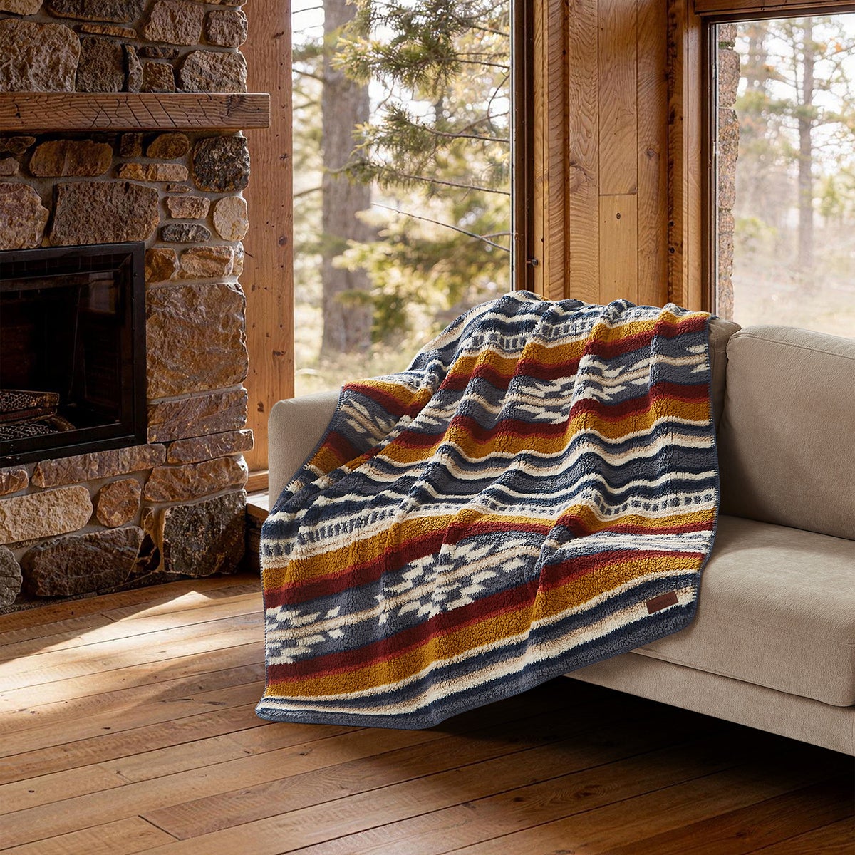Pendleton 셔파 담요 127x177cm - 살틸로스트라이프(네이비) Pendleton 셔파 담요 127x177cm - 살틸로스트라이프(네이비)