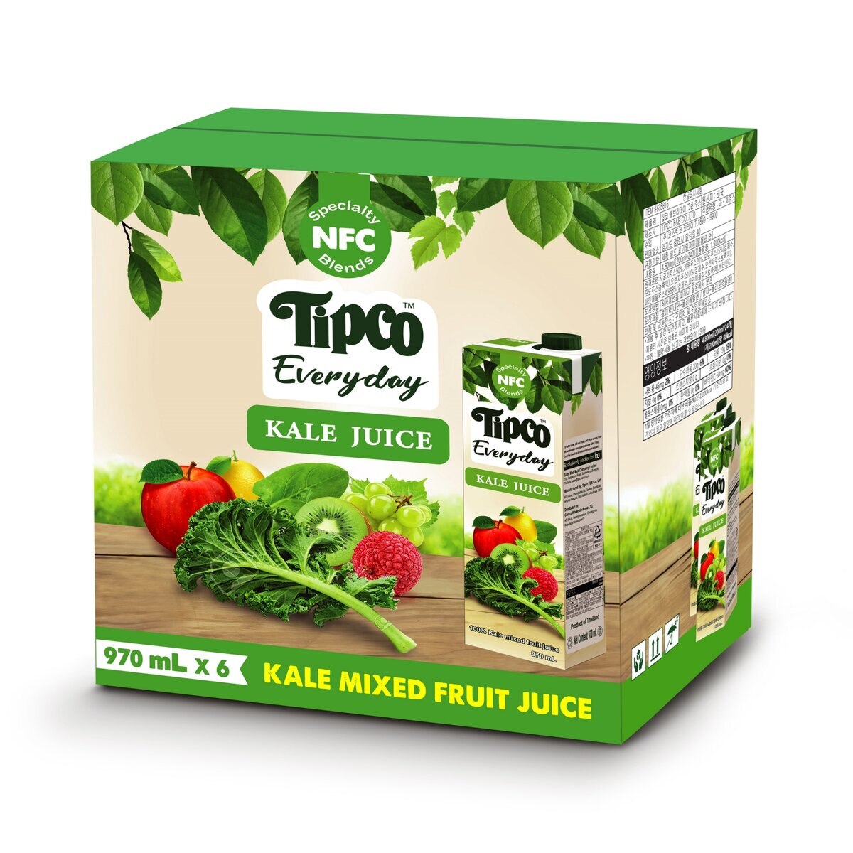 TIPCO 케일믹스과일주스 970ml x 6