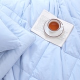 April At Home 60수 순면 피그먼트 차렵이불 - 싱글, 블루