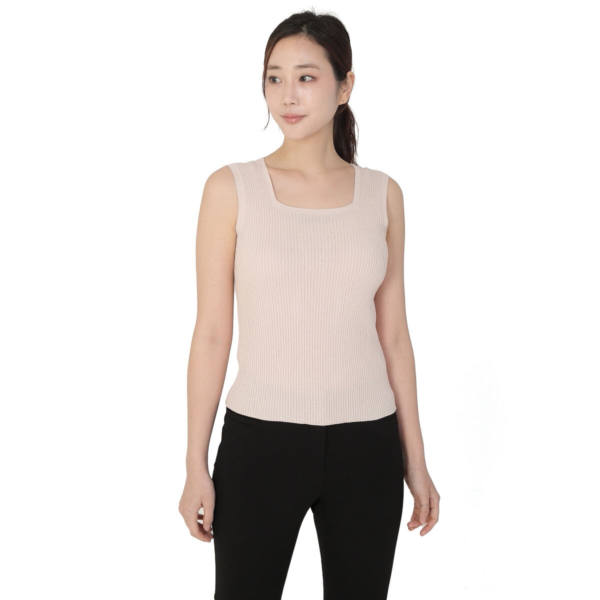 Benette Women's Sleeveless Wholegarment Knit Top - Beige