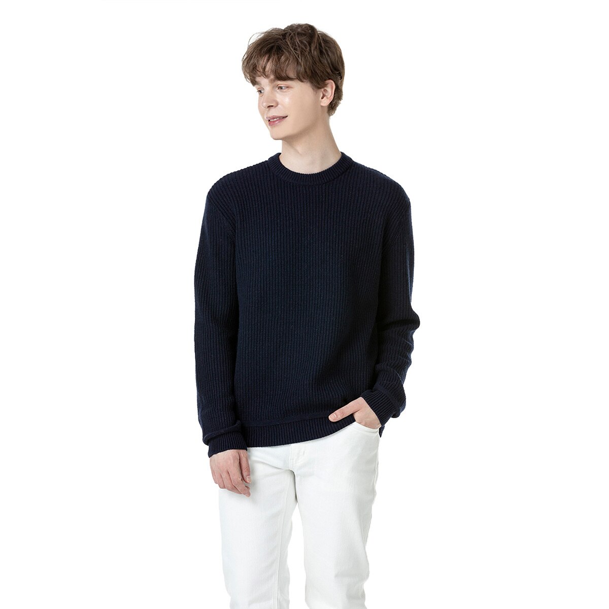 바인 남성 캐시미어 혼방 니트