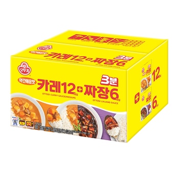 오뚜기 3분 카레 & 짜장 200g x 12 + 200g x 6
