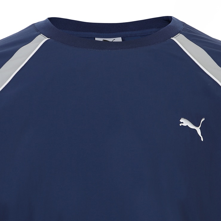 푸마 남성 긴소매 액티브 우븐 크루 - 블루