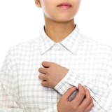 쥬시꾸뛰르 여성 체크 셔츠 - 화이트, S/M 쥬시꾸뛰르 여성 체크 셔츠 - 화이트, S/M