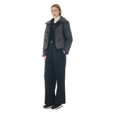 SOUP 여성 인조 스웨이드 무스탕 재킷 - 차콜, M SOUP 여성 인조 스웨이드 무스탕 재킷 - 차콜, M