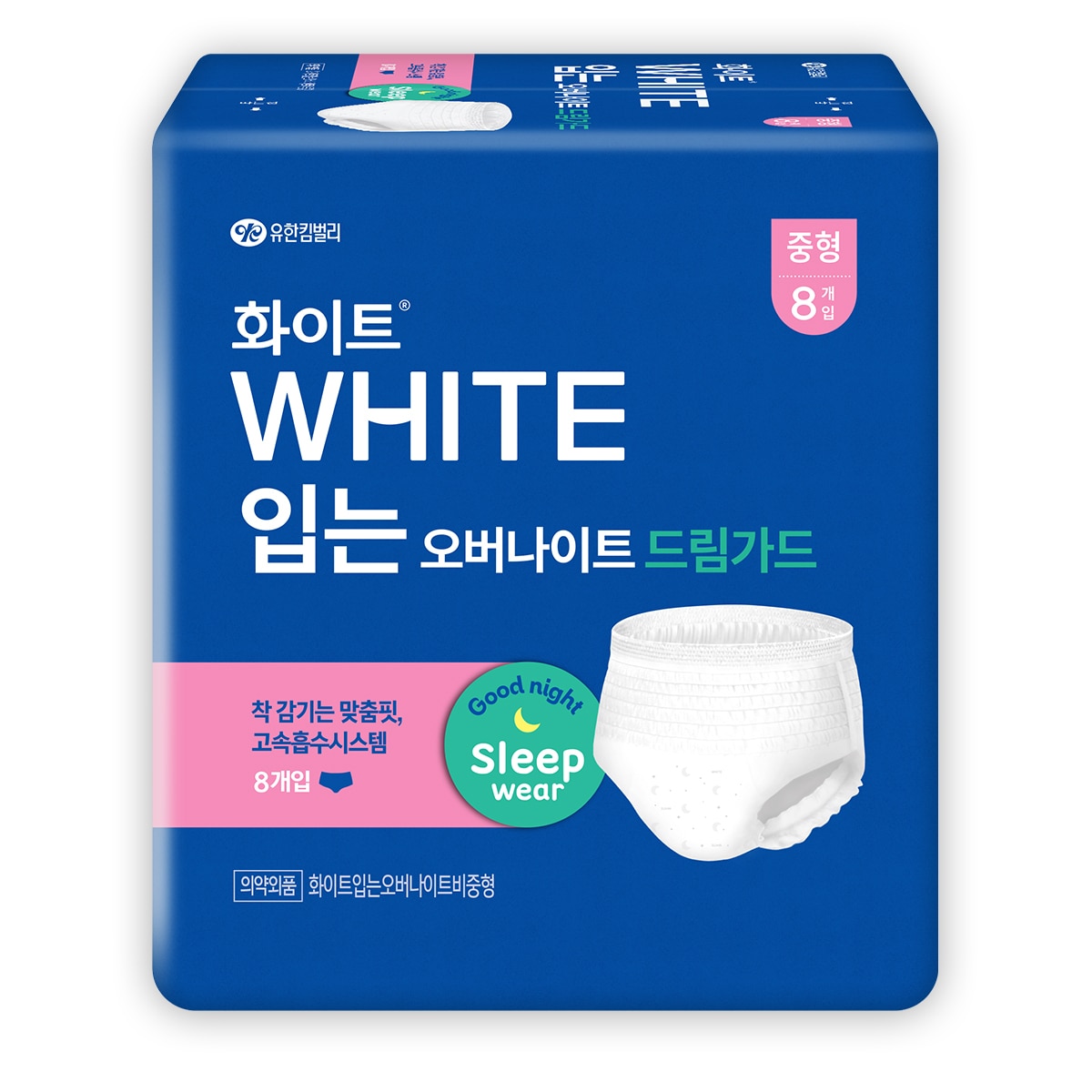 화이트 입는 오버나이트 드림가드 중/대형 8P x 4 - 중형
