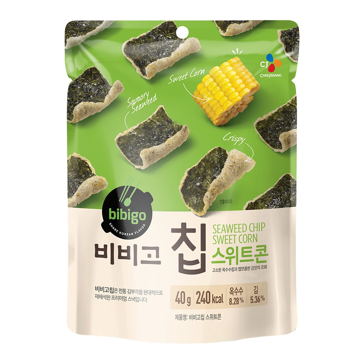 CJ 비비고 칩 스위트콘  40g x 10개