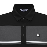 휠라 골프 남성 긴팔 폴로티 - 블랙