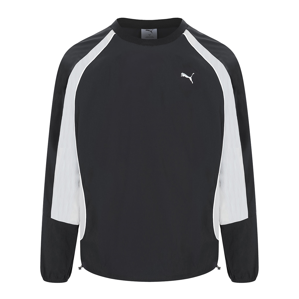 푸마 남성 긴소매 액티브 우븐 크루 - 블랙, L