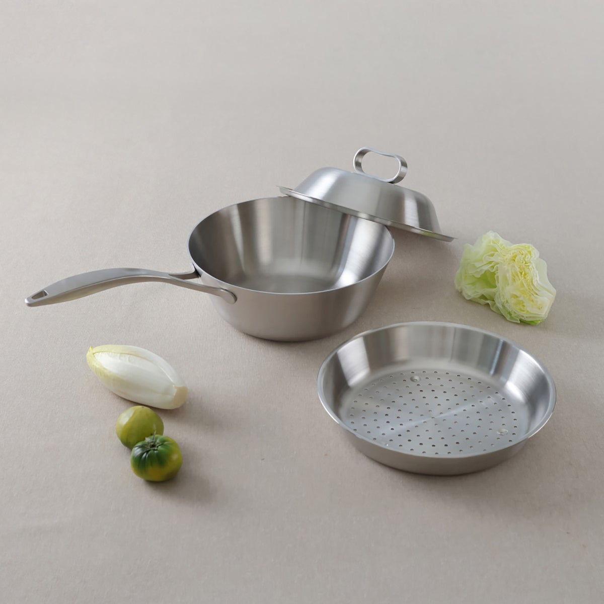 쿠치나레 통 3중 스테인리스 웍 & 스티머 24cm 쿠치나레 통 3중 스테인리스 웍 & 스티머 24cm