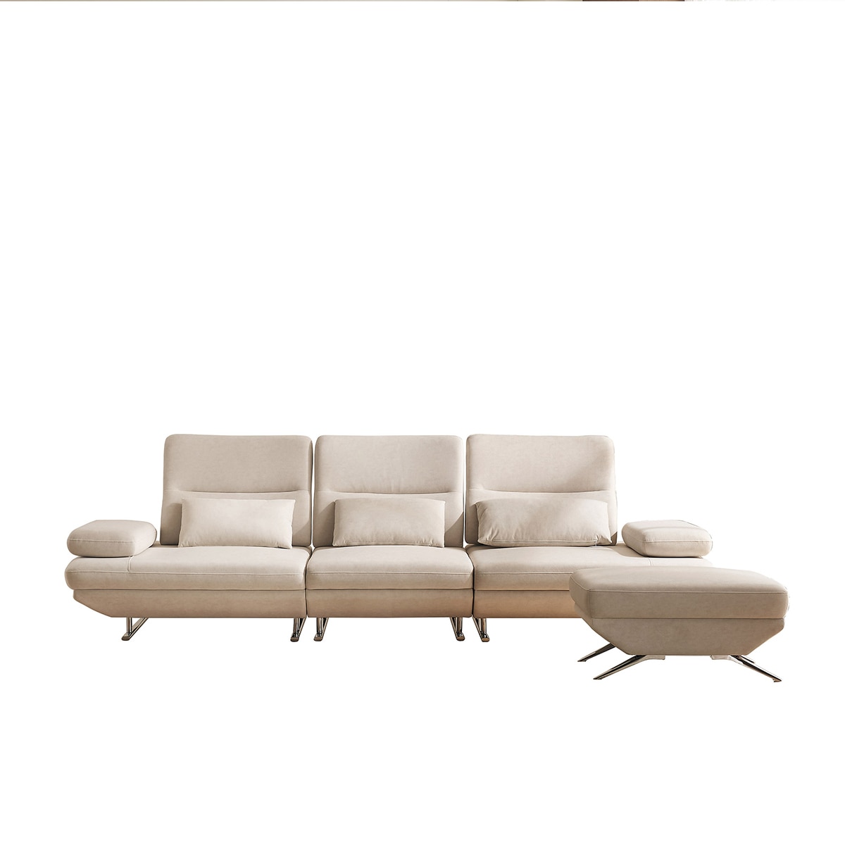 라클라우드 그랑블 스윙 기능성패브릭 4인소파+스툴