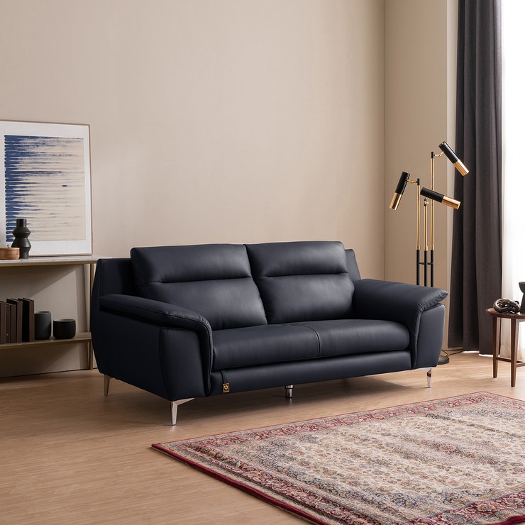 다우닝 몬트 전체 천연가죽 3인 소파