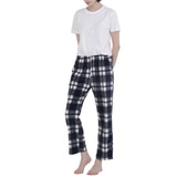 비비안 여성 스판 라운지 바지 2PK - 아이보리/네이비