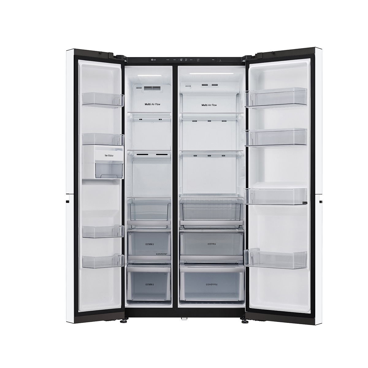 엘지 오브제 AI 양문형 832L, 메탈 에센스 화이트