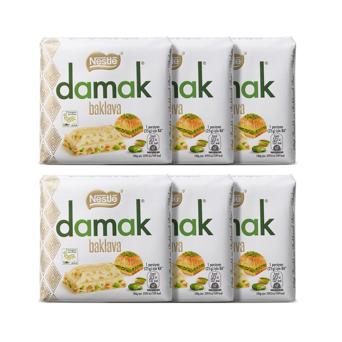 DAMAK 바클라바 화이트 스퀘어 60g X 6