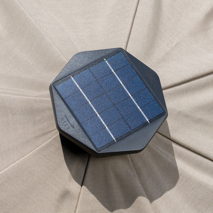 선빌라 LED 정원용 우산, 지름 2.9m - 베이지