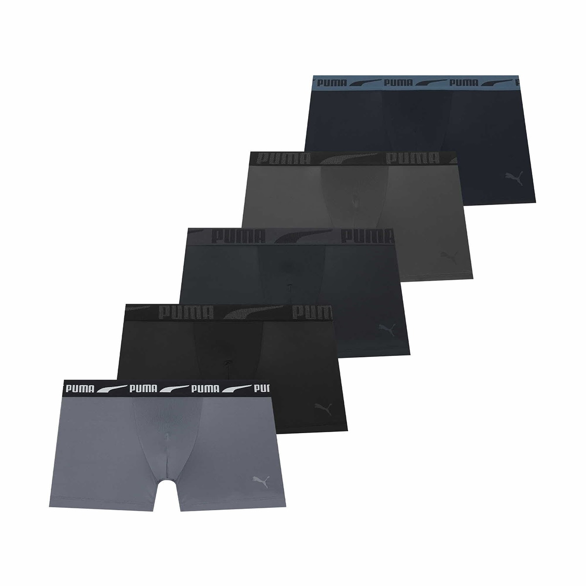 푸마 남성 미드 박서 브리프 5매