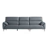 다우닝 데이지 전체 천연가죽 소파 4인 - 파스텔블루