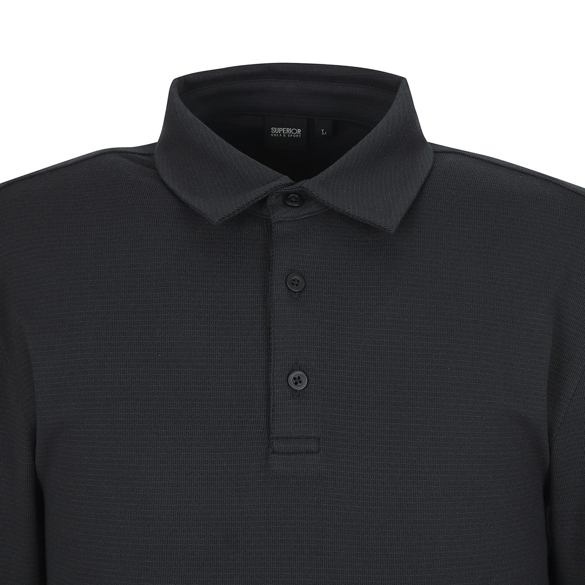 슈페리어 남성 긴소매 폴로티 - 차콜 슈페리어 남성 긴소매 폴로티 - 차콜