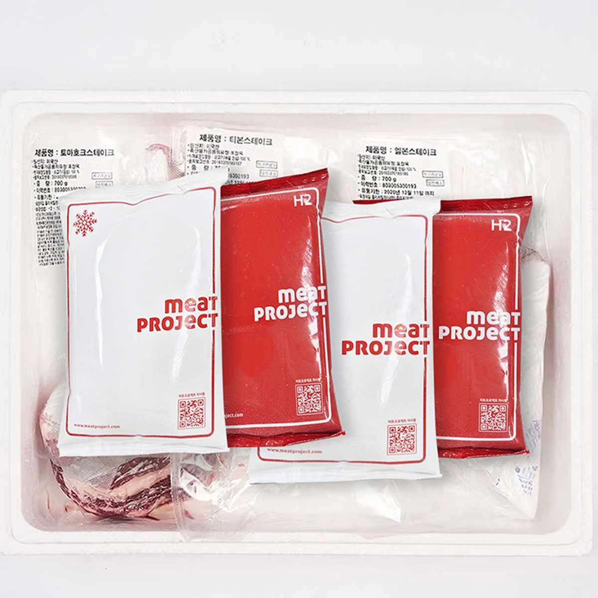 미국산 냉장 토마호크 700g + 엘본 700g + 티본 700g 미국산 냉장 토마호크 700g + 엘본 700g + 티본 700g