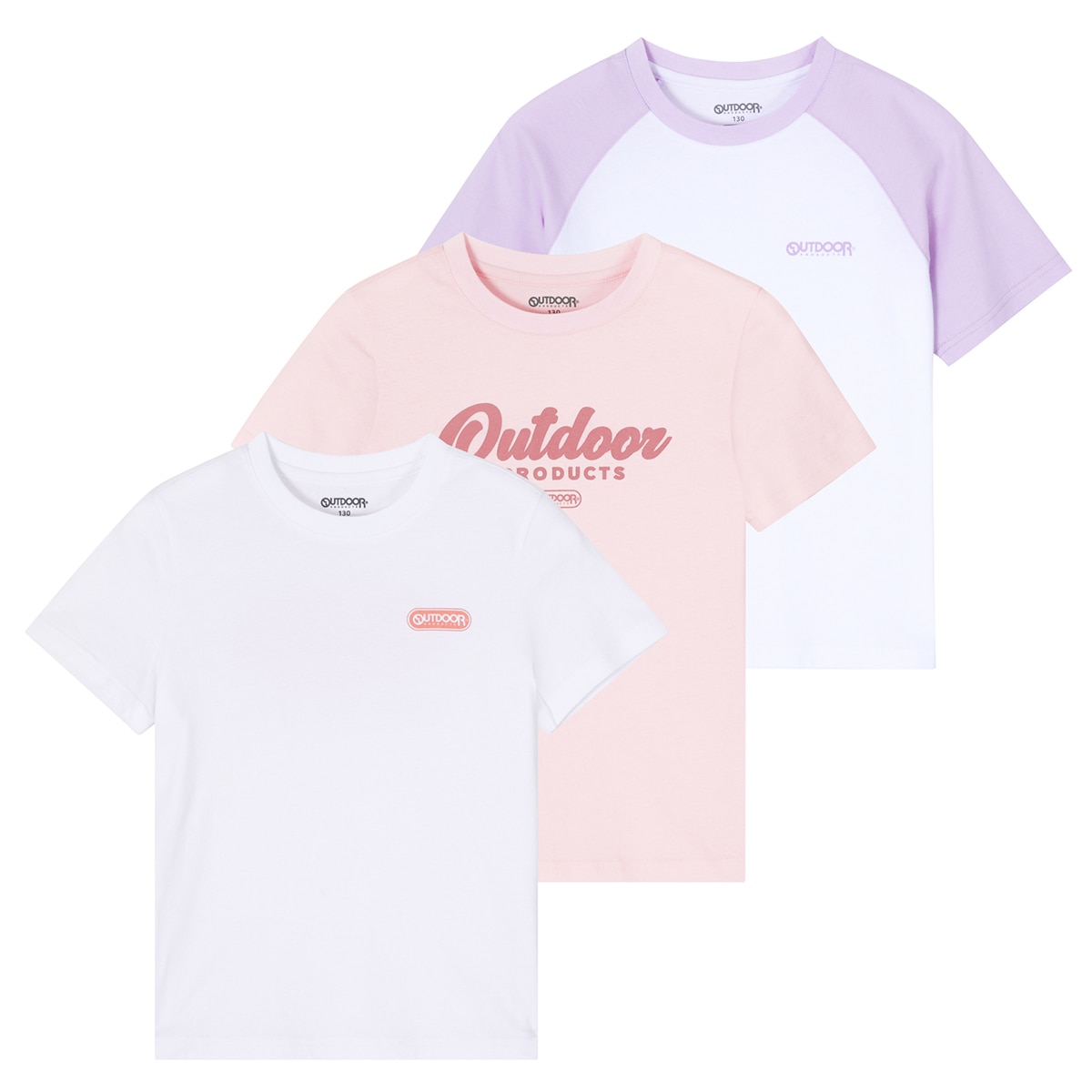 아웃도어프로덕트 아동 베이직 반팔 티셔츠 3매