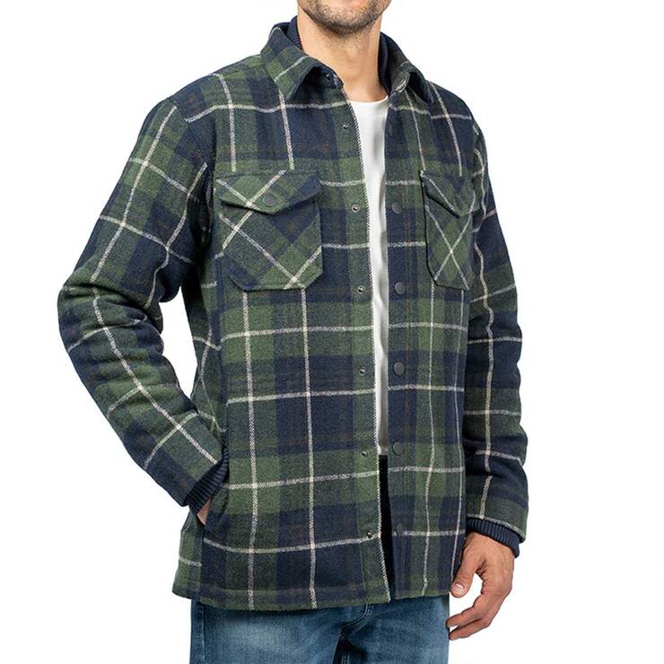 Jachs Men's Wool Blended Shirts Jacket - Green Jachs Men's Wool Blended Shirts Jacket - Green