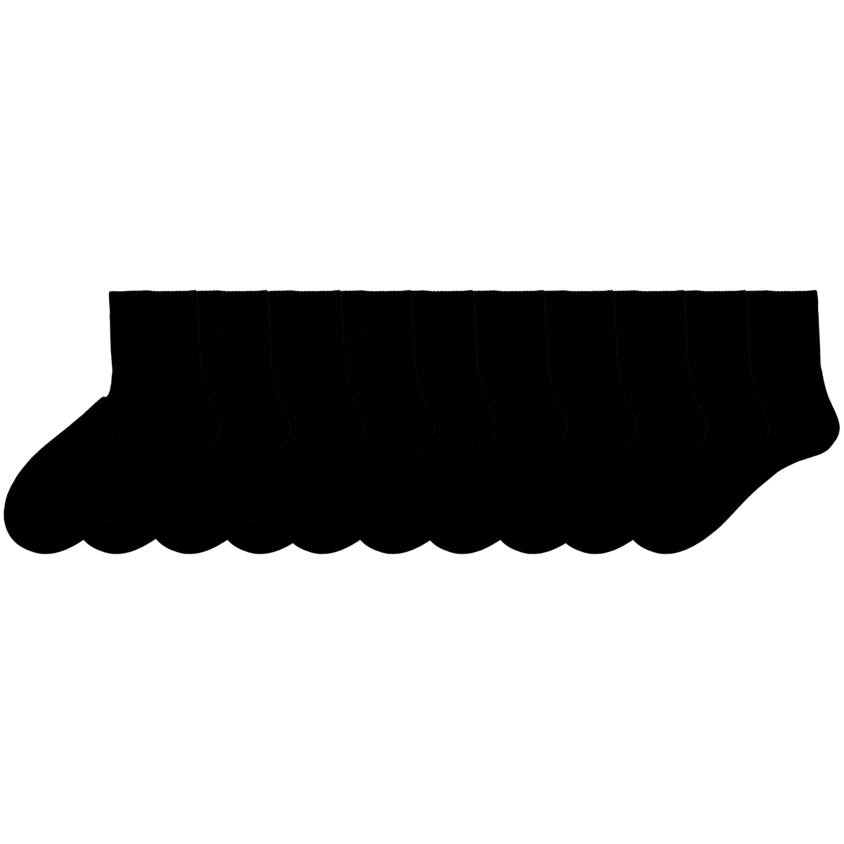 하루 컴포트 양말 10족 - 미디움 블랙