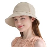 안드레아바나 여성 리본 버킷햇 - 베이지