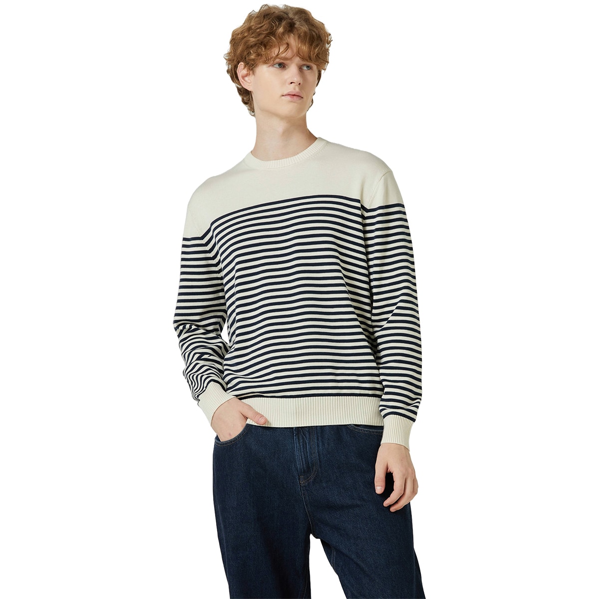 바인 남성 긴소매 니트 크루넥 바인 남성 긴소매 니트 크루넥