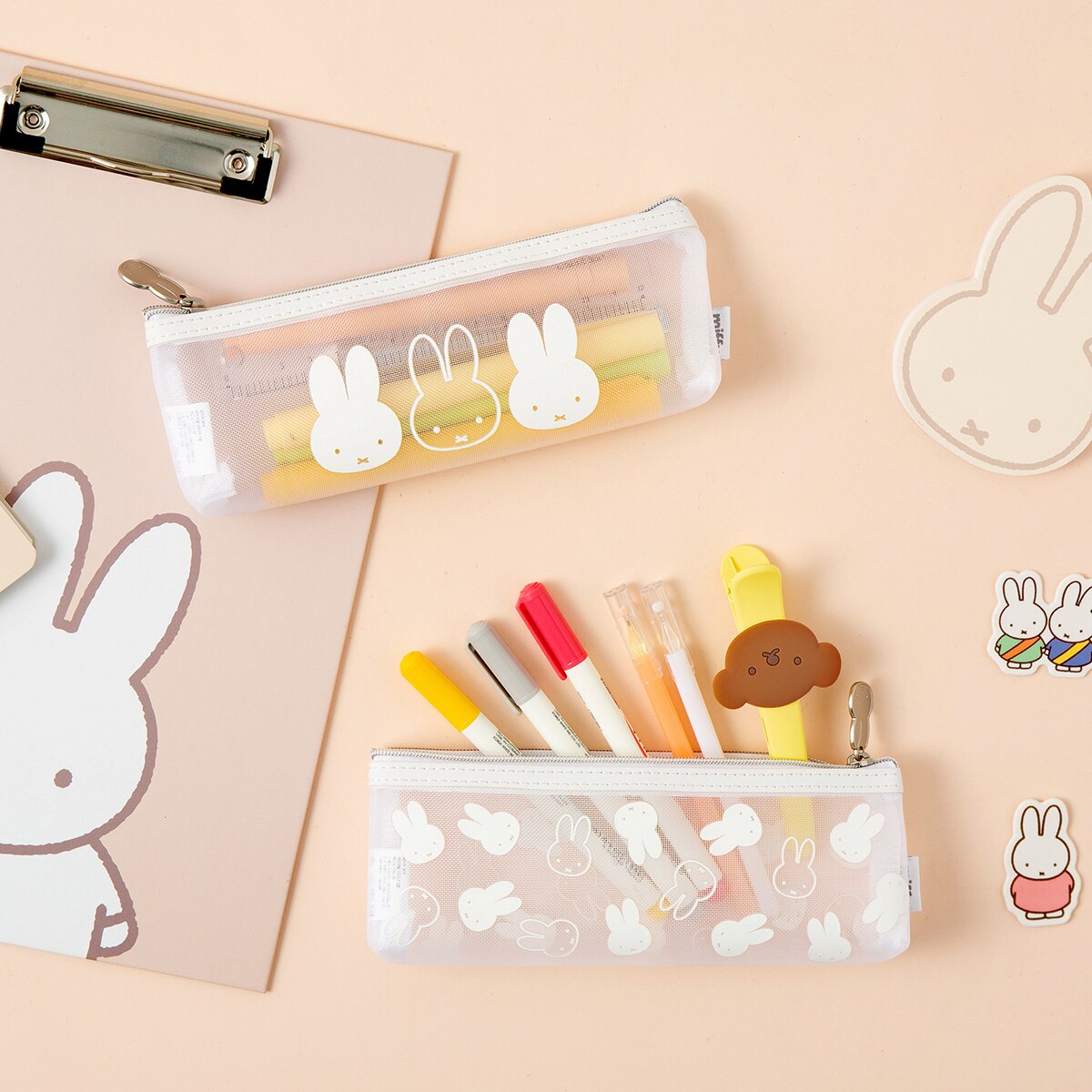 미피 메쉬 삼각 파우치 2개