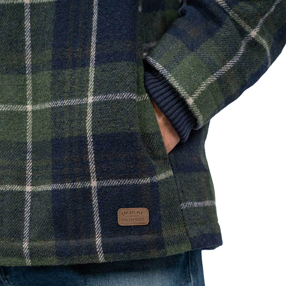 Jachs Men's Wool Blended Shirts Jacket - Green Jachs Men's Wool Blended Shirts Jacket - Green