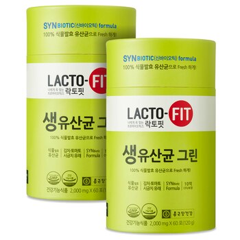 종근당건강 락토핏 생유산균 그린2000mg x 60포x 2개 종근당건강 락토핏 생유산균 그린2000mg x 60포x 2개