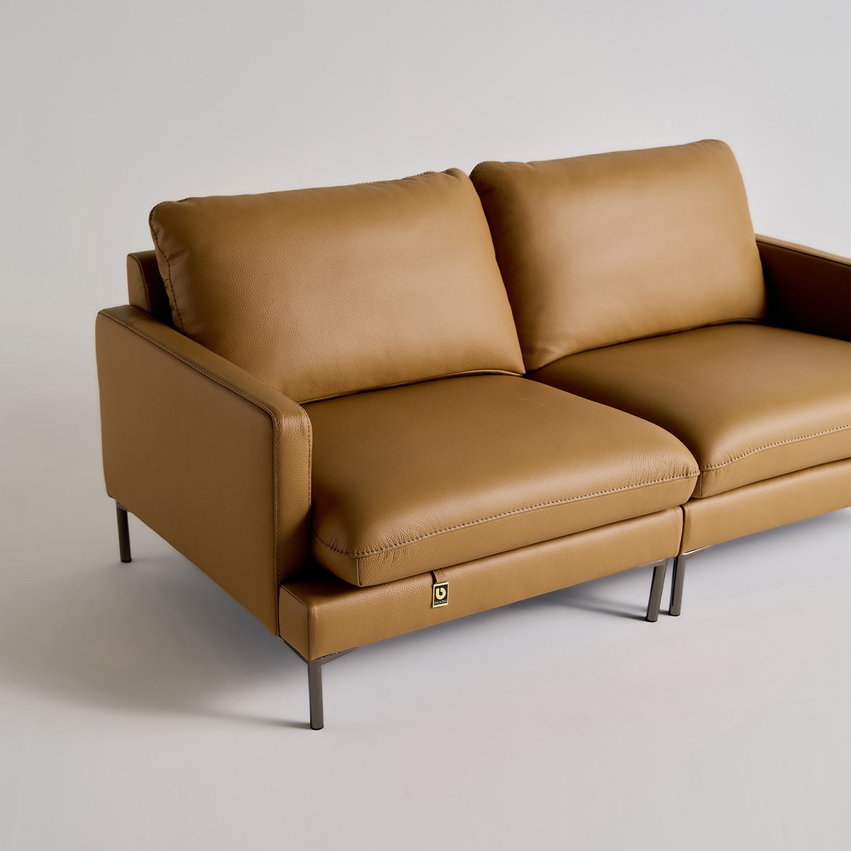 다우닝 코지 전체천연가죽 소파 3인