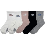 뉴발란스 여아 양말 5족 - 솔리드, L 뉴발란스 여아 양말 5족 - 솔리드, L