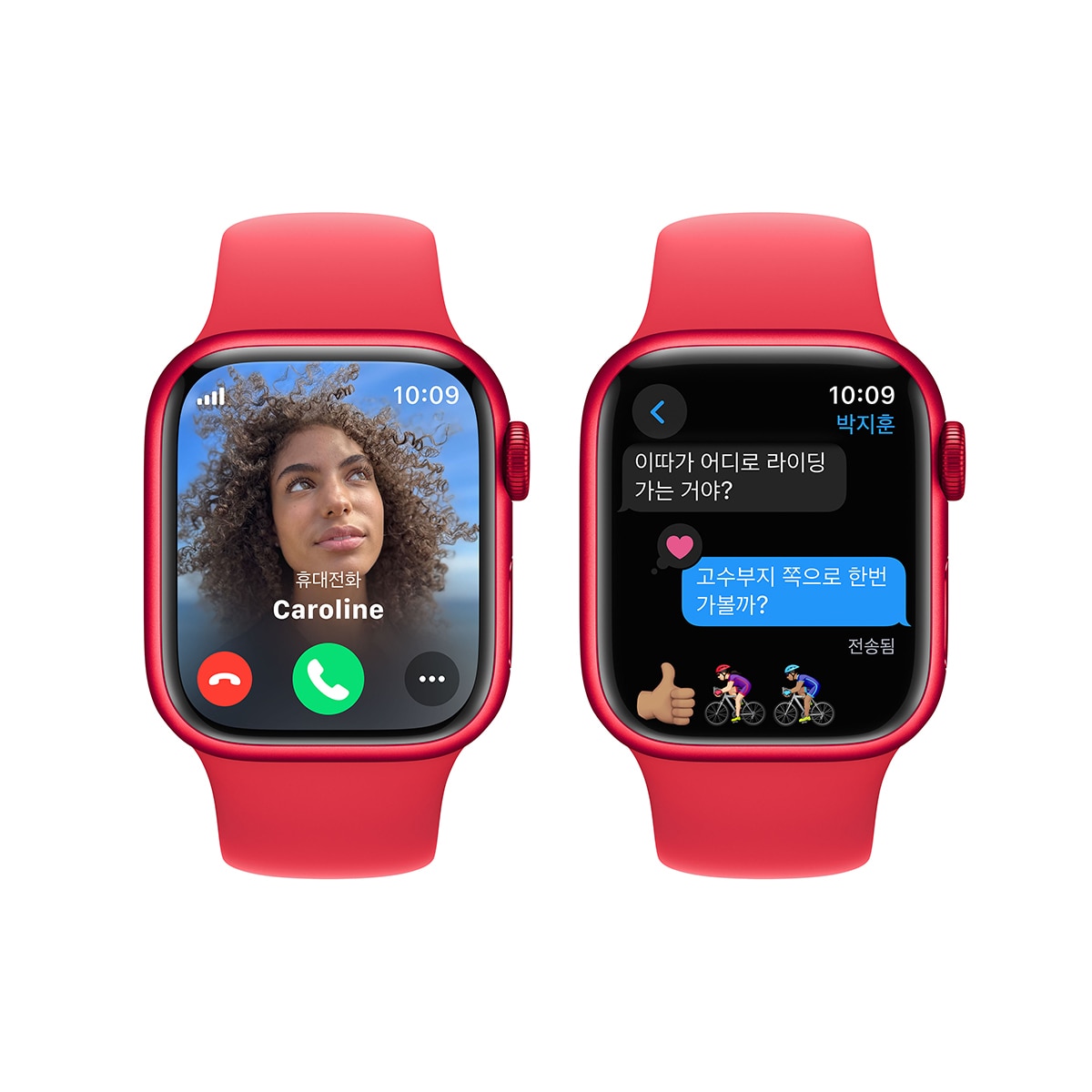 Apple Watch S9 41mm GPS+Cell (Product)Red/Red스포츠밴드M/L