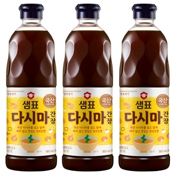 샘표 다시마 간장 860ml x 3