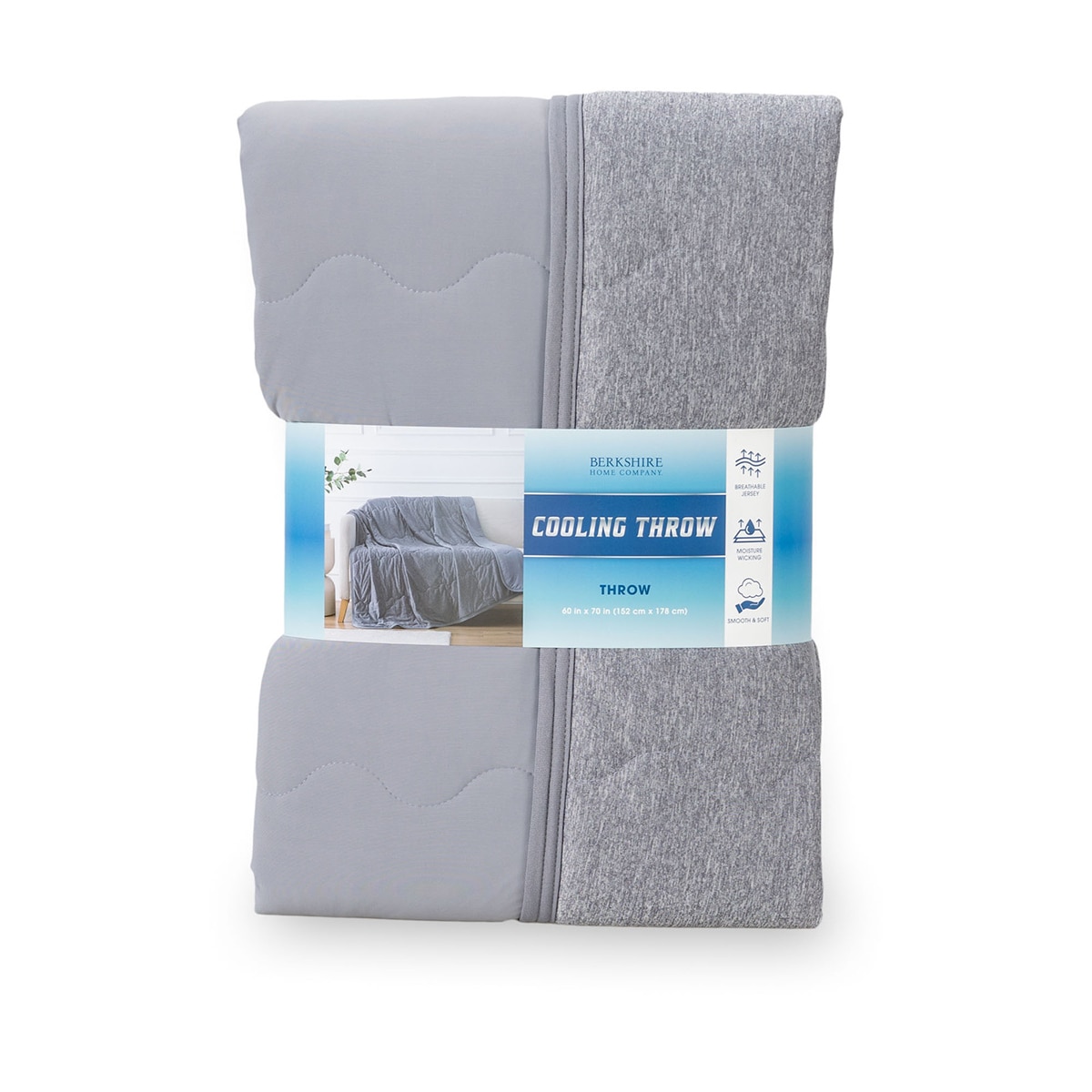 Berkshire 양면 쿨링 담요 152x178cm - 멜란지그레이