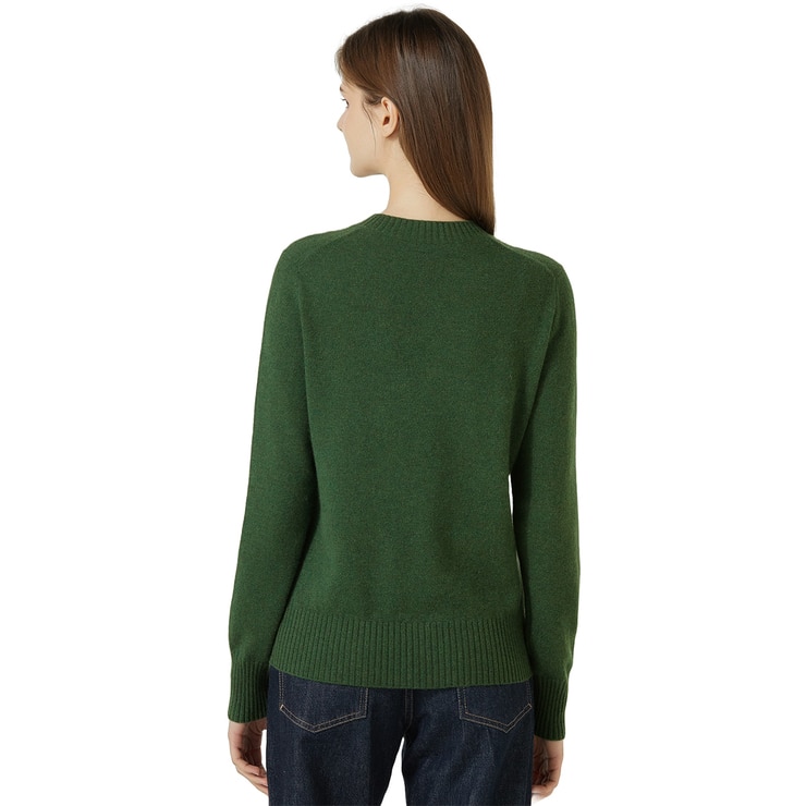 리디아 바인 여성 캐시미어 100% 니트 - 모스 그린, S