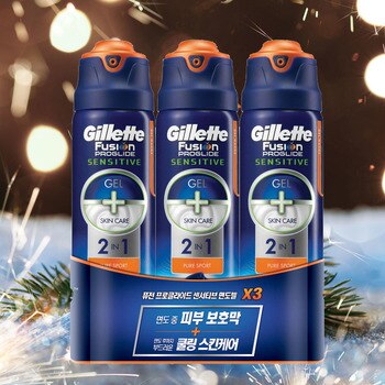 퓨전프로글라이드 센서티브 2in1 면도젤 170g x 3 퓨전프로글라이드 센서티브 2in1 면도젤 170g x 3