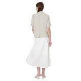 SOUP 여성 반소매 투버튼 재킷 - 라이트 베이지, M