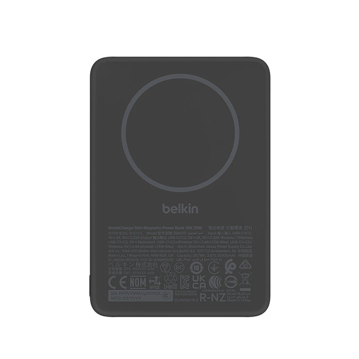 벨킨 10000mAh 초슬림 마그네틱 보조배터리 2PK - 블랙