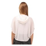 솔레지아 여성 크로셰 니트 후드 집업 케이프 - 아이보리, S/M