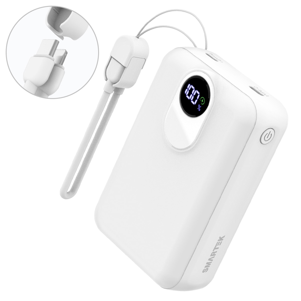 스마텍 맥세이프 보조배터리 C타입 & 8핀 일체형 - 화이트 스마텍 맥세이프 보조배터리 C타입 & 8핀 일체형 - 화이트